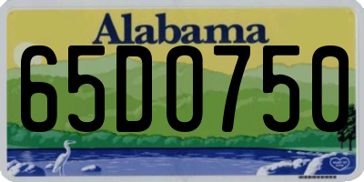 AL license plate 65DO750