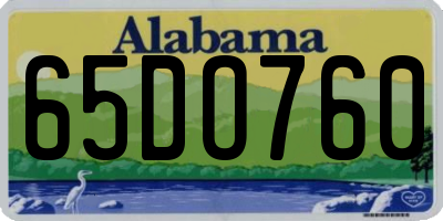 AL license plate 65DO760