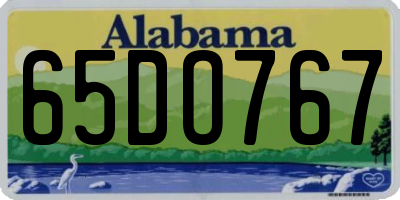 AL license plate 65DO767