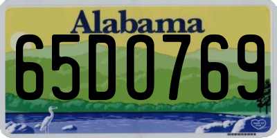 AL license plate 65DO769