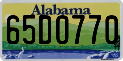AL license plate 65DO770