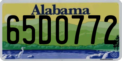 AL license plate 65DO772