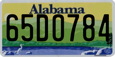 AL license plate 65DO784