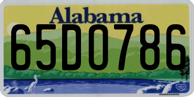 AL license plate 65DO786