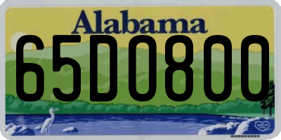 AL license plate 65DO800