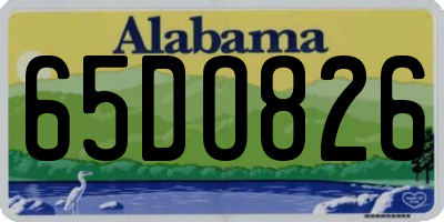 AL license plate 65DO826