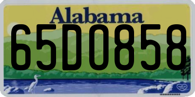 AL license plate 65DO858