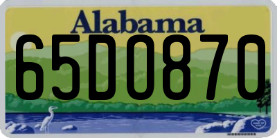 AL license plate 65DO870