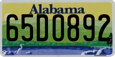 AL license plate 65DO892