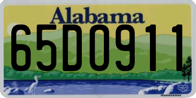 AL license plate 65DO911