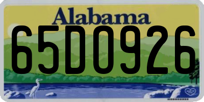 AL license plate 65DO926