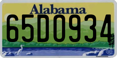 AL license plate 65DO934
