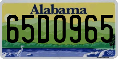 AL license plate 65DO965