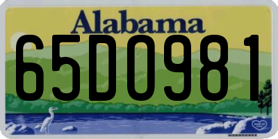 AL license plate 65DO981