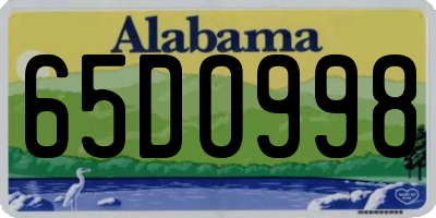AL license plate 65DO998