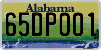 AL license plate 65DP001
