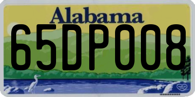 AL license plate 65DP008