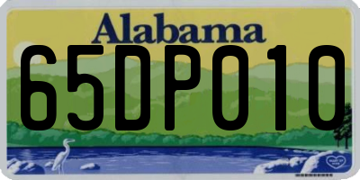AL license plate 65DP010