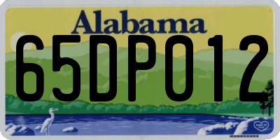 AL license plate 65DP012