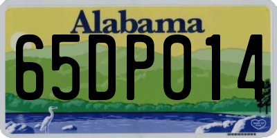 AL license plate 65DP014