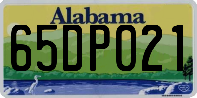 AL license plate 65DP021