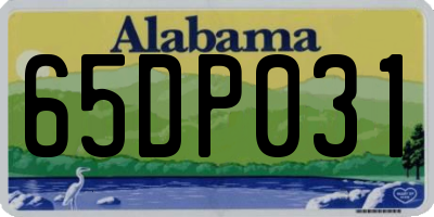 AL license plate 65DP031