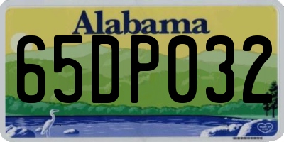 AL license plate 65DP032