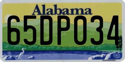 AL license plate 65DP034