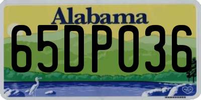 AL license plate 65DP036