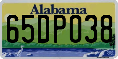 AL license plate 65DP038