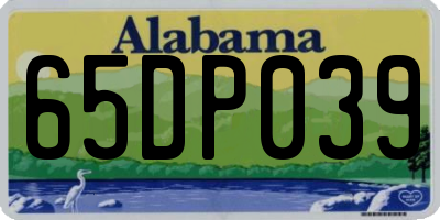 AL license plate 65DP039