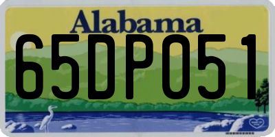 AL license plate 65DP051
