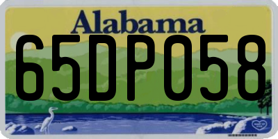 AL license plate 65DP058