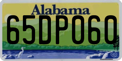 AL license plate 65DP060
