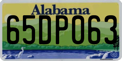 AL license plate 65DP063