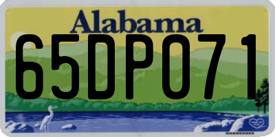 AL license plate 65DP071