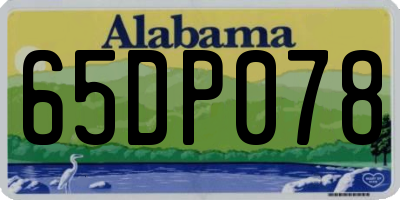 AL license plate 65DP078