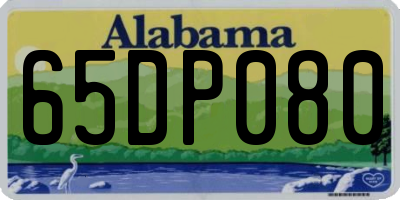 AL license plate 65DP080