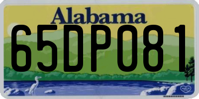 AL license plate 65DP081