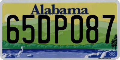 AL license plate 65DP087