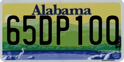 AL license plate 65DP100