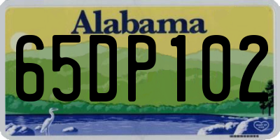 AL license plate 65DP102