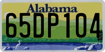 AL license plate 65DP104