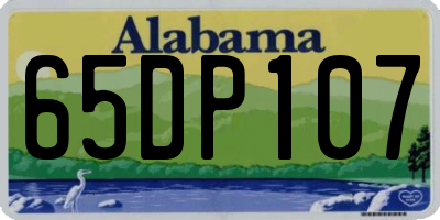 AL license plate 65DP107