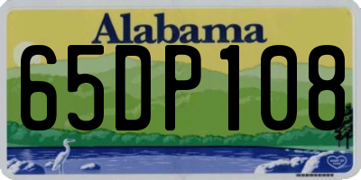 AL license plate 65DP108