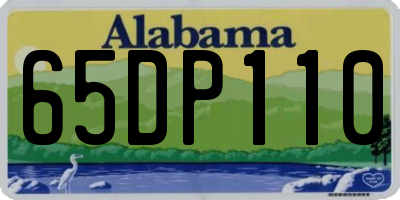 AL license plate 65DP110