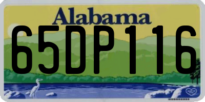 AL license plate 65DP116