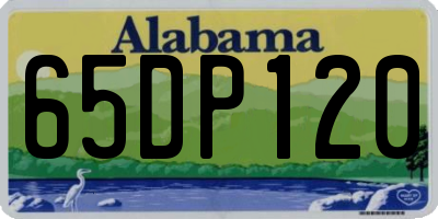 AL license plate 65DP120