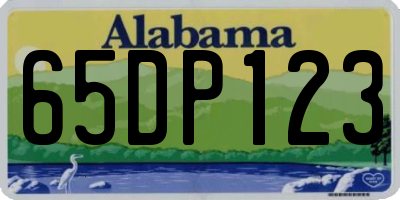 AL license plate 65DP123