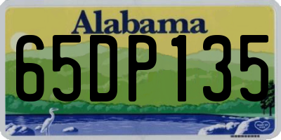 AL license plate 65DP135